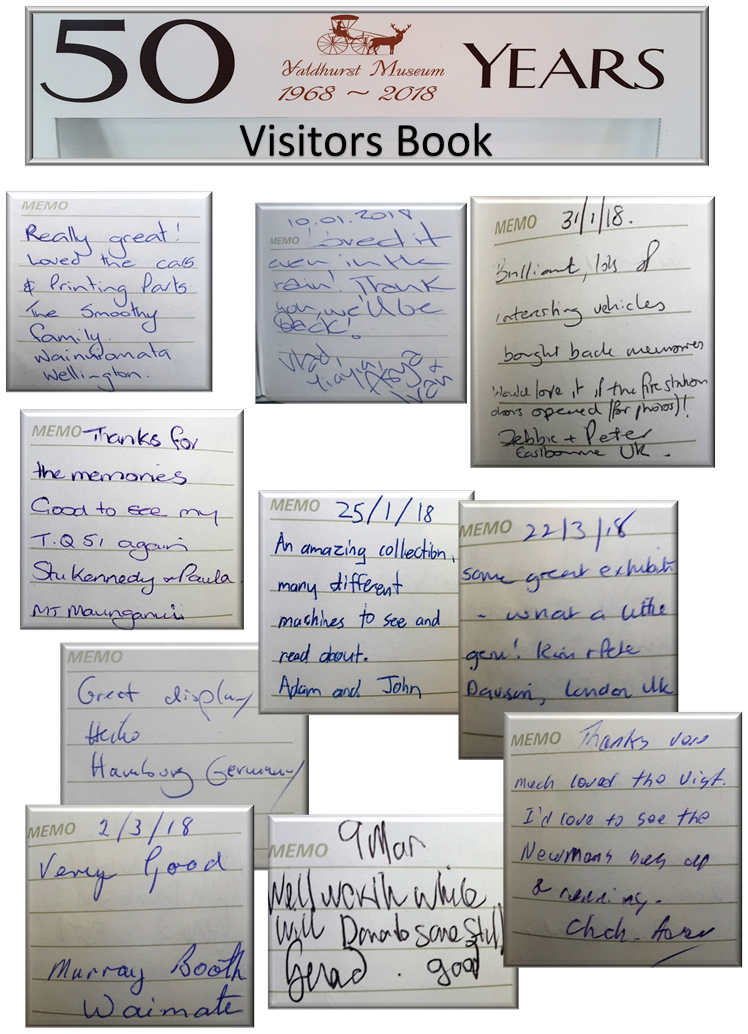 Visitor Book – Welcome to the Yaldhurst Museum of Transport & Science